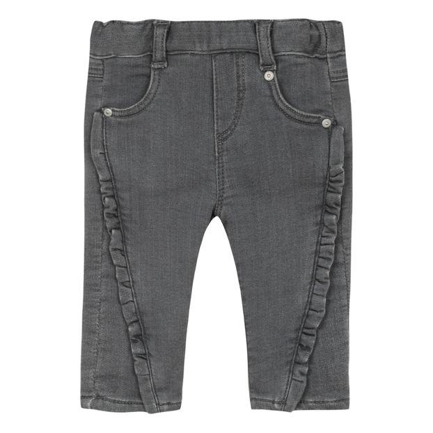 Pantalón vaquero de felpa con volantes-product