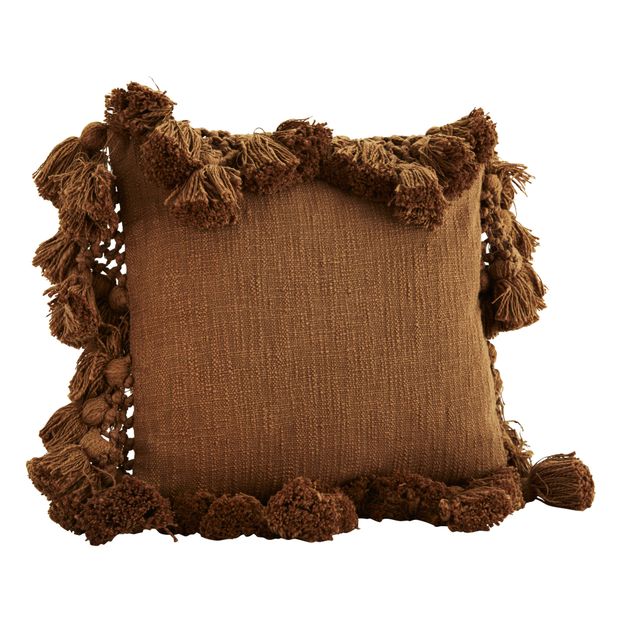 Housse de coussin avec pompons-product