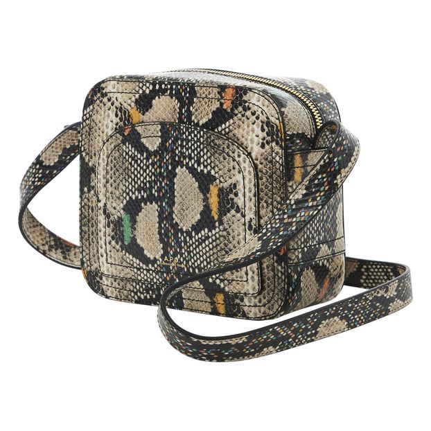 Sac Louisette Cuir Façon Python-product
