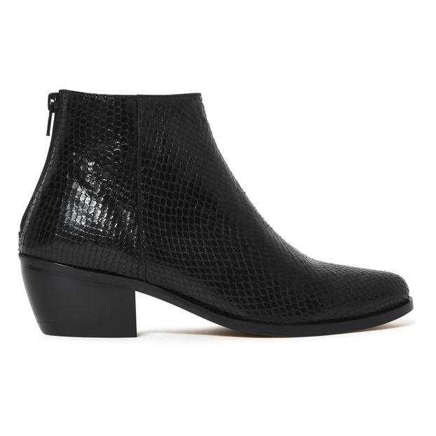 Botines Telma de cuero tipo pitón-product