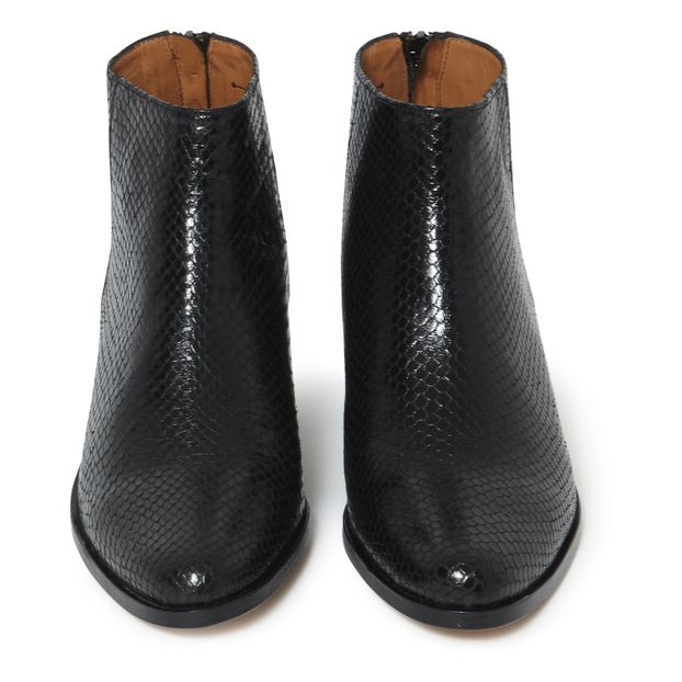 Botines Telma de cuero tipo pitón-product
