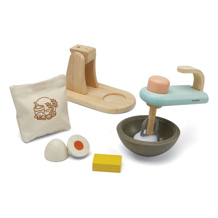 Rubber Wood Food Processor Toy | Natural- Product image n°1