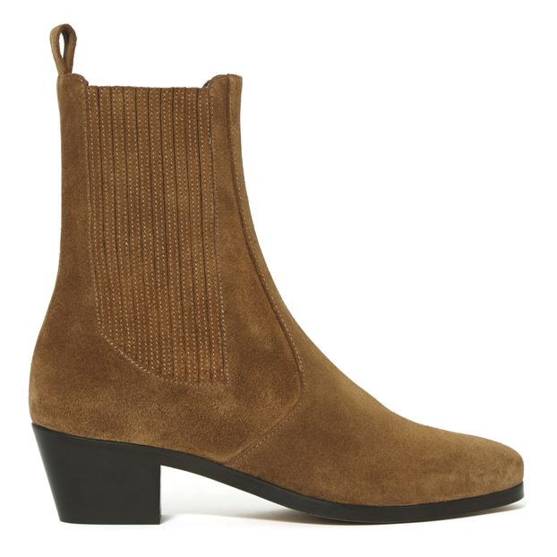 Botas Gazette de cuero y terciopelo-product