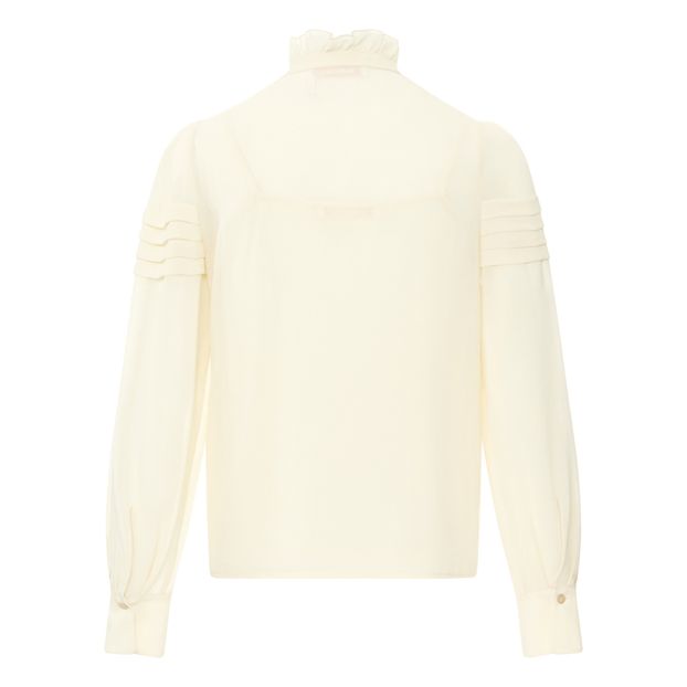 Blusa con cuello alto de crepé-product