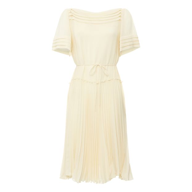 Vestido plisado de crepé-product