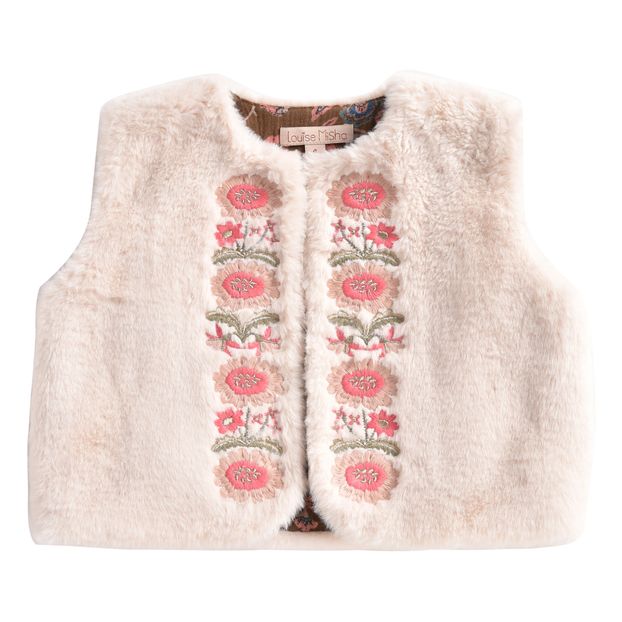 Gilet reversibile in stile pelliccia Bianca-product