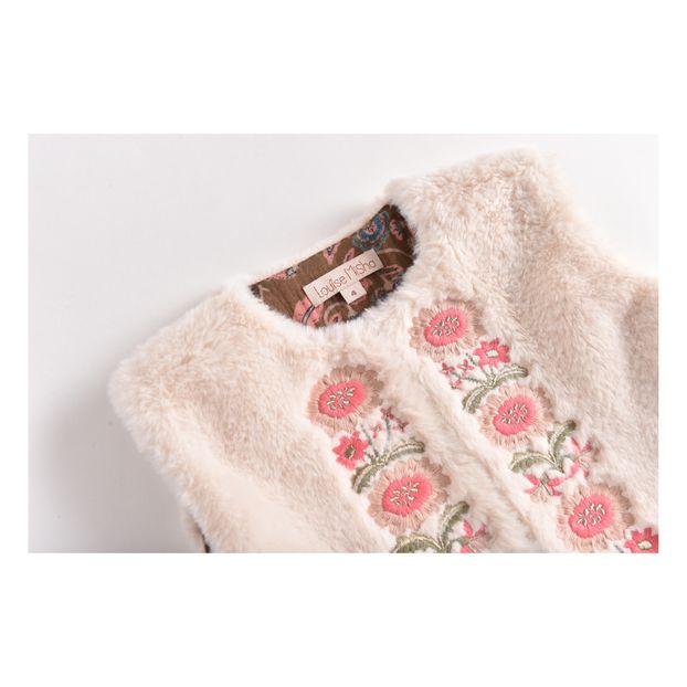Gilet reversibile in stile pelliccia Bianca-product