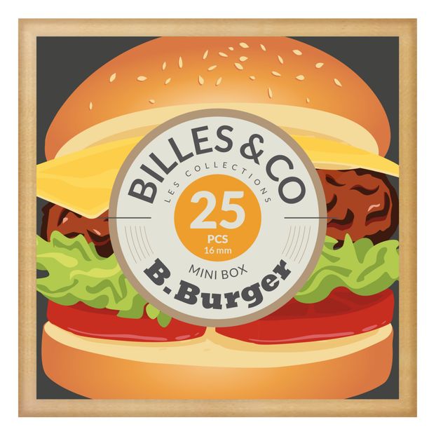 Box of 25 B-Burger Marbles -product