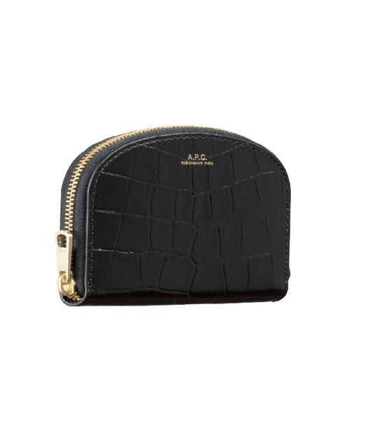 Porte Monnaie Compact Demi Lune Cuir Embossé Croco-product