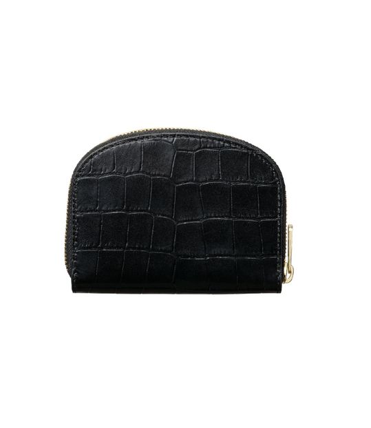 Porte Monnaie Compact Demi Lune Cuir Embossé Croco-product