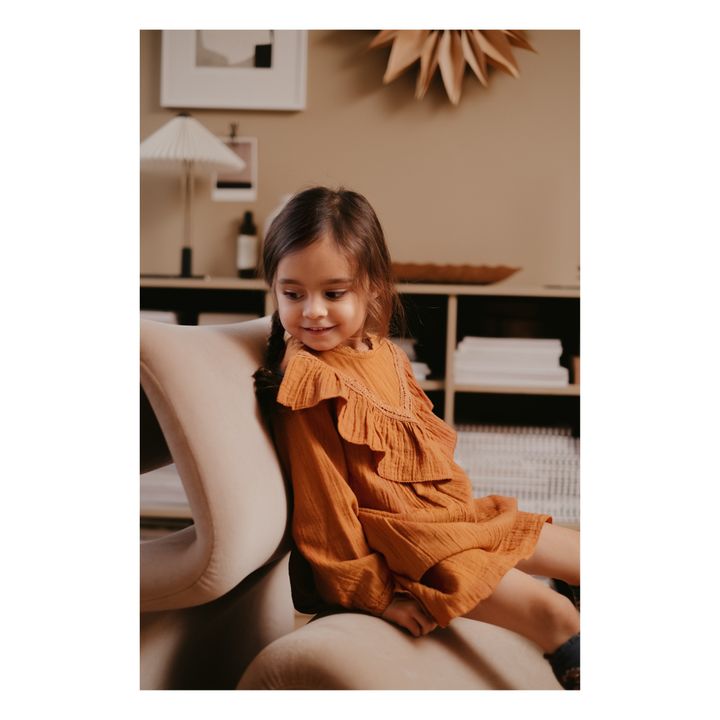 Robe Coton Bio Akuti | Ocre- Image produit n°1