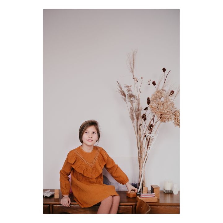 Robe Coton Bio Akuti | Ocre- Image produit n°3