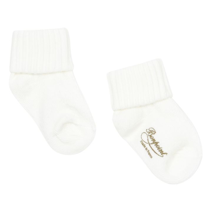 Chaussettes Côtelées Bébé | Ecru- Image produit n°0
