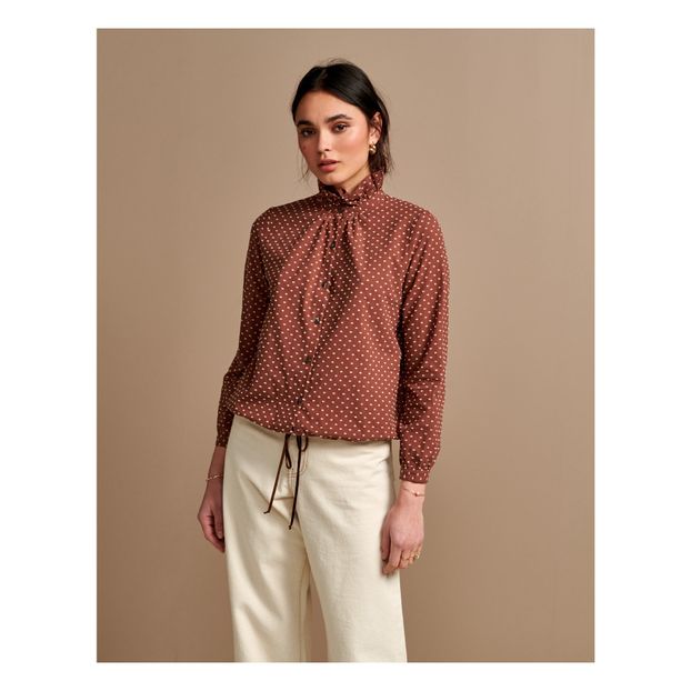 Blusa Safran de plumeti - Colección mujer --product