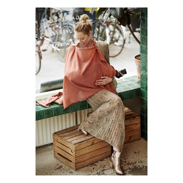 Wool/Silk Nursing Shawl and Cotton Swaddle-product