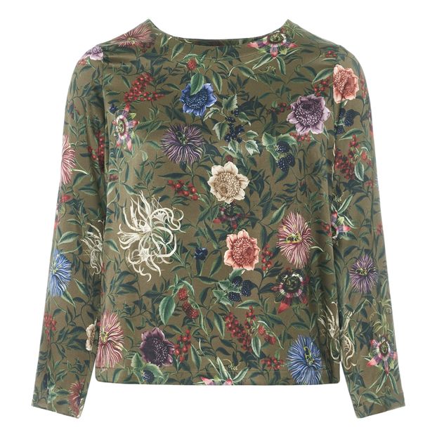 Blusa Bombolone Flores de satén-product