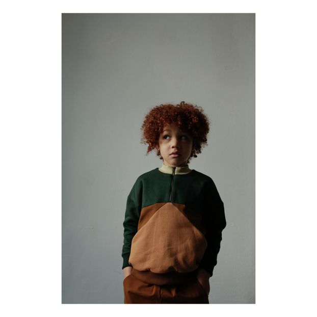Sweat Zippé Pine Forest Coton Bio-product