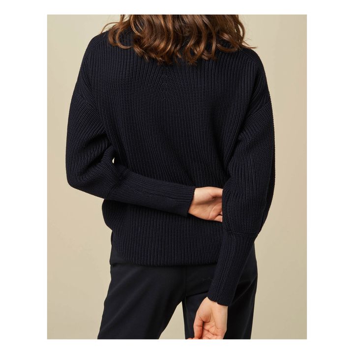 Pull Jammy in lana | Blu marino- Immagine del prodotto n°4