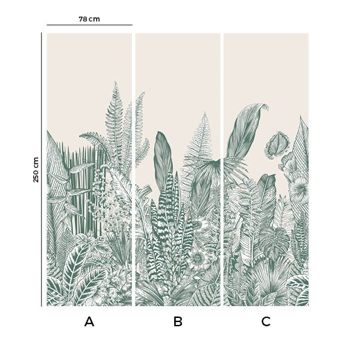 Fresco Botanic Wallpaper - 3 Strips-product