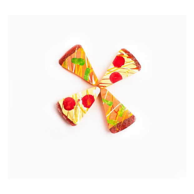 Craies de sol Pizza - Set de 4-product