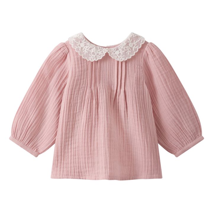 Mimosa Cotton Muslin Blouse | Pink- Product image n°0