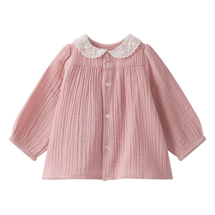Mimosa Cotton Muslin Blouse | Pink- Product image n°2