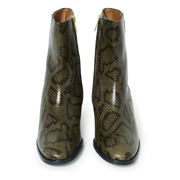 Botines Ellera de cuero tipo pitón-product