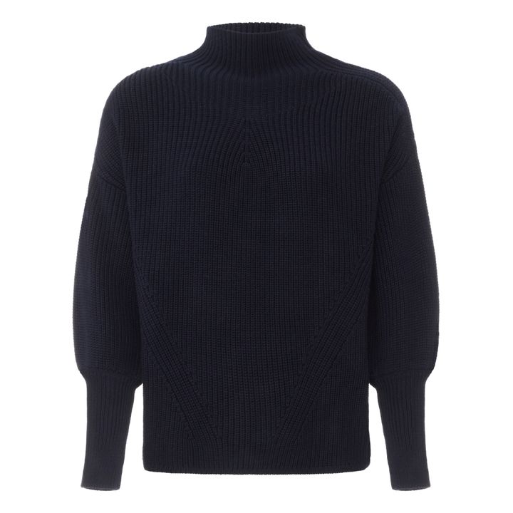 Pull Jammy in lana | Blu marino- Immagine del prodotto n°0