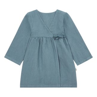 Poudre Organic Kleid Cache-Cœur Goyave aus Leinen et Bio-Baumwolle-listing