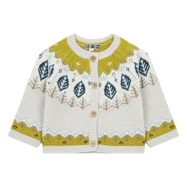 Cardigan Jacquard Feuilles-product