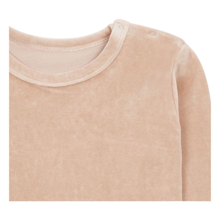 Pyjama Arbousier Velours Coton Bio | Vieux Rose- Image produit n°1