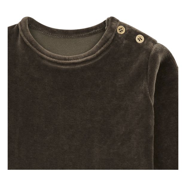 Sweat Estragon Velours Coton Bio-product