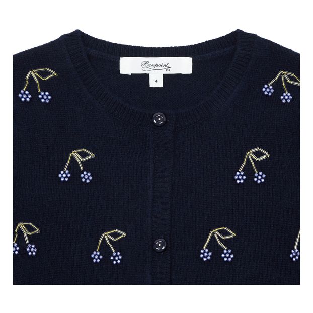 Cardigan Cachemire Cerises Brodées-product