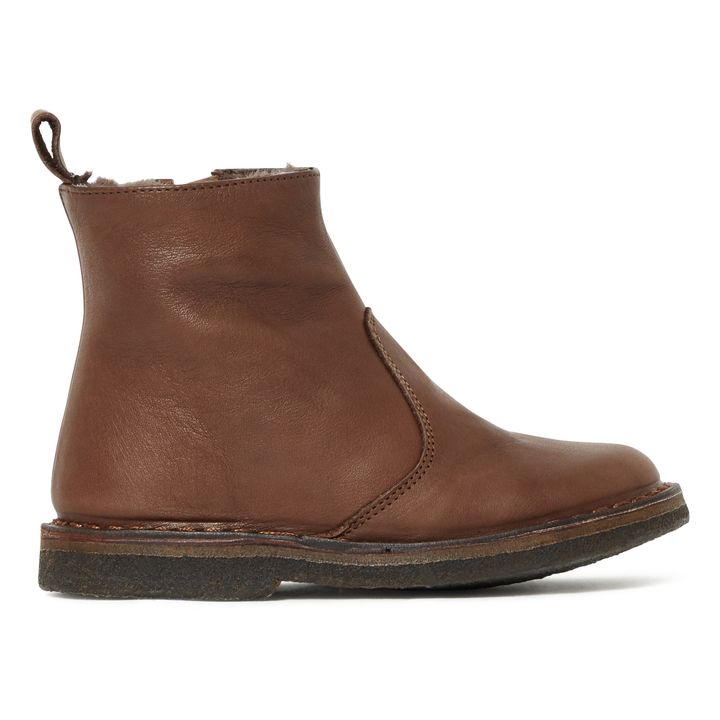 Botas forradas con cremallera | Marrón- Imagen del producto n°0