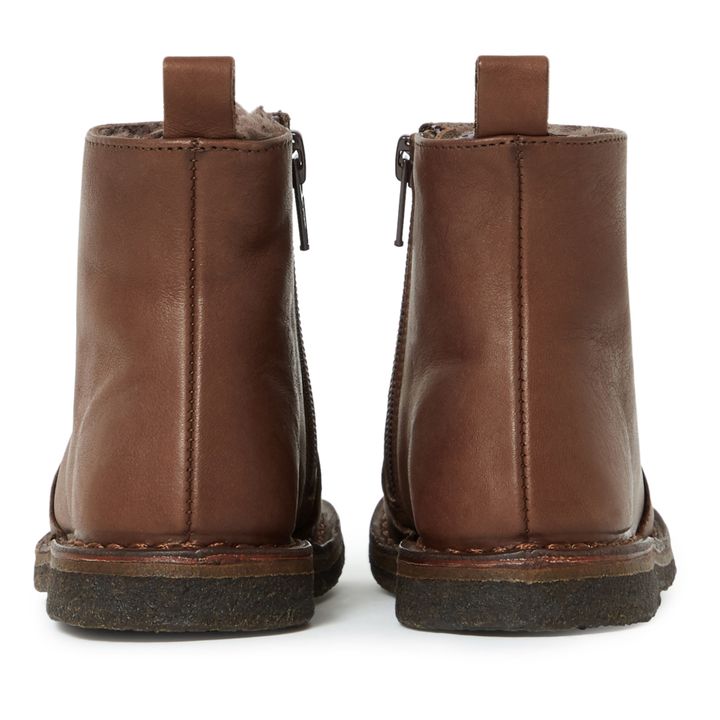 Gefütterte Boots mit Reißverschluss | Braun- Produktbild Nr. 4
