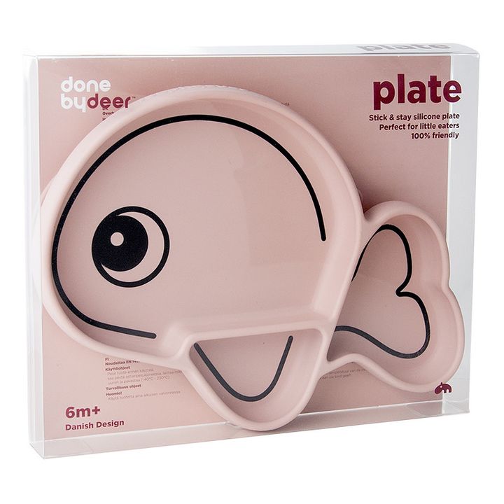 Plato antideslizante Wally de silicona Rosa Palo- Imagen del producto n°2