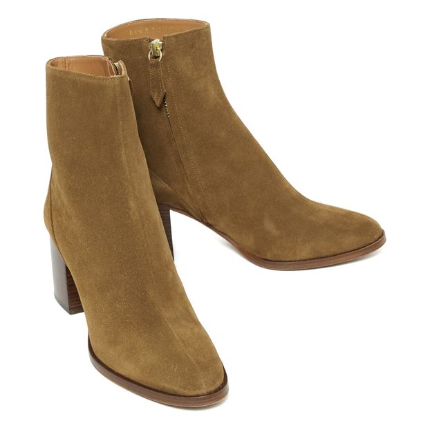 Botines de piel y terciopelo n°660-product
