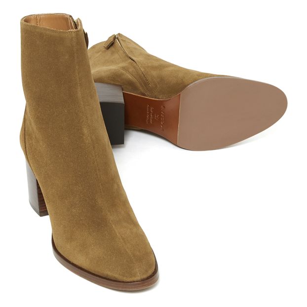 Botines de piel y terciopelo n°660-product