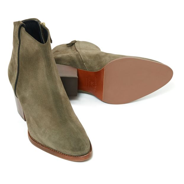 Botines de piel y terciopelo n° 705-product