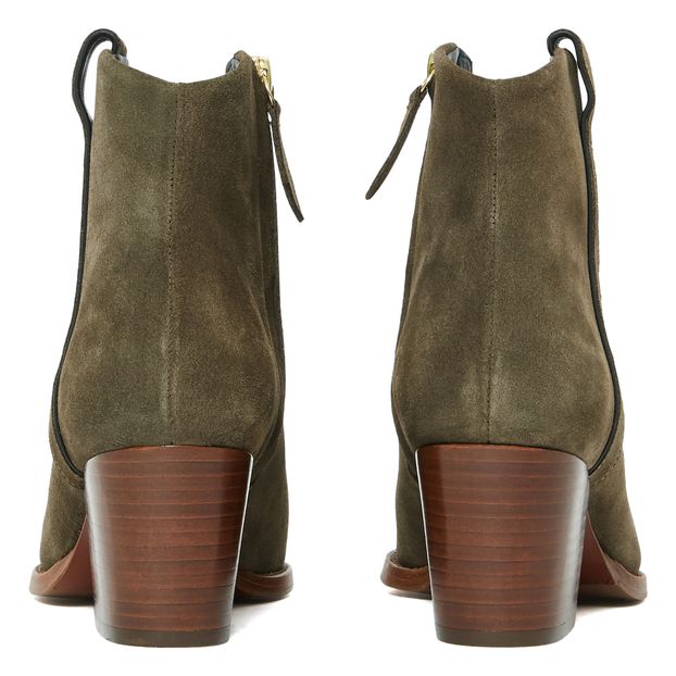 Botines de piel y terciopelo n° 705-product