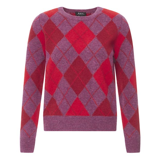 Jersey Hélène Jacquard Losange de lana-product