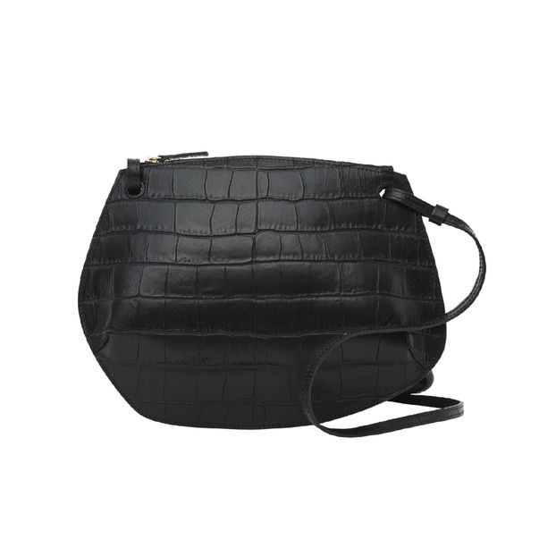 Sac Pebble Bandoulière Cuir Embossé Croco-product