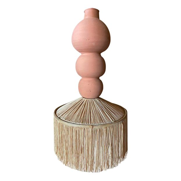 Sospensione Henriette in rafia e frange-product