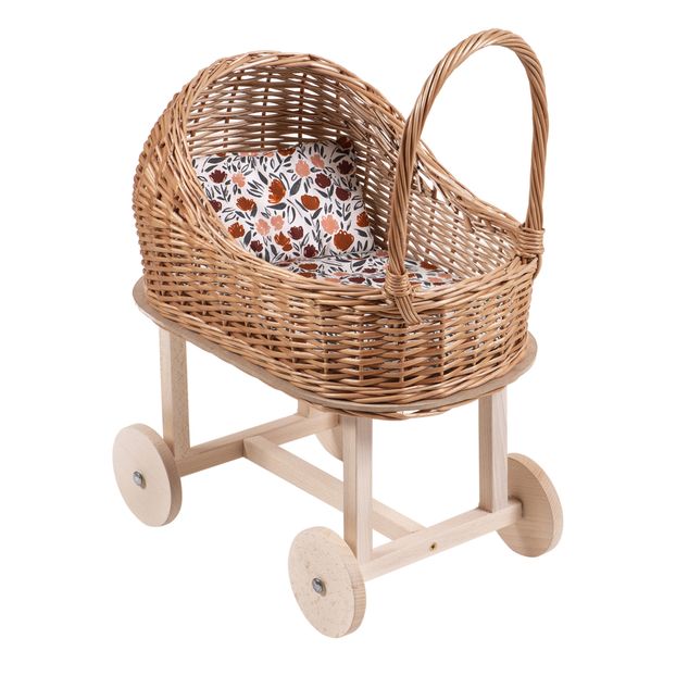 Elliot "Zelda" Wooden and Wicker Pram-product