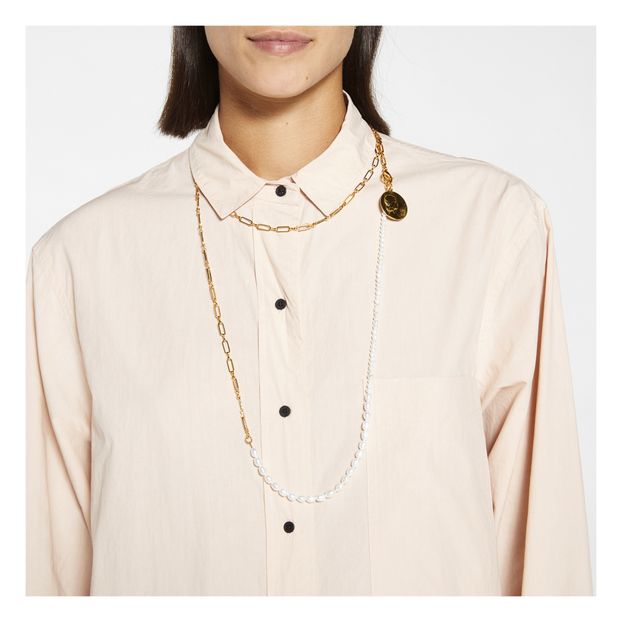 Collier double en plaqué or et perles-product