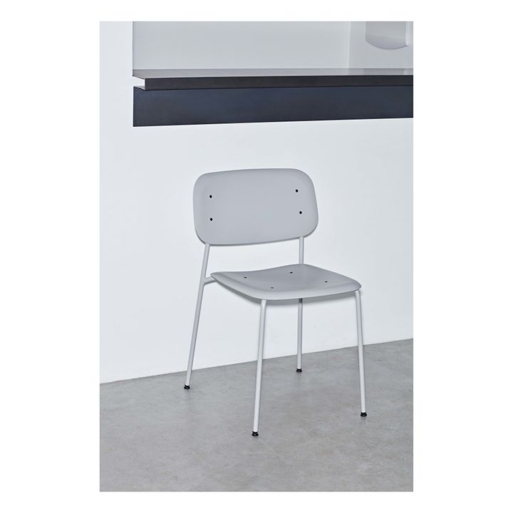 Sedia Soft edge - base in metallo | Grigio perla- Immagine del prodotto n°1