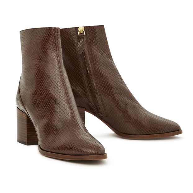 Botines de cuero tipo pitón n°660-product