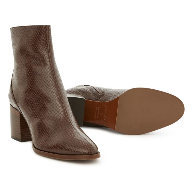 Botines de cuero tipo pitón n°660-product
