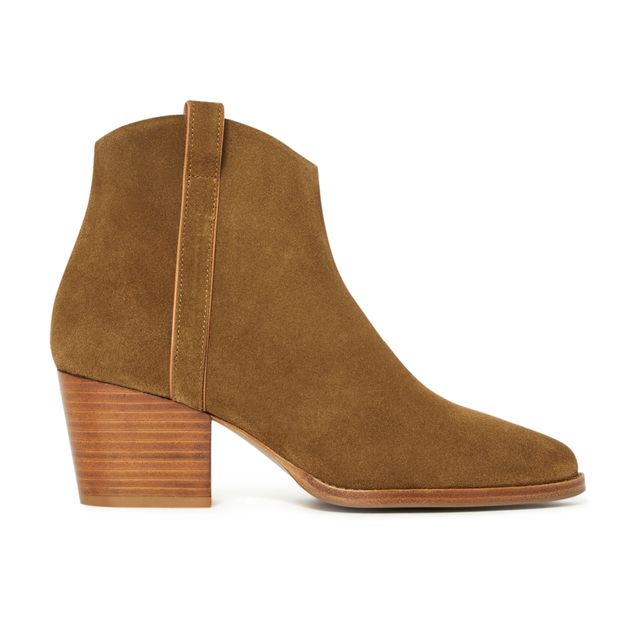 Botines de piel y terciopelo n° 704-product
