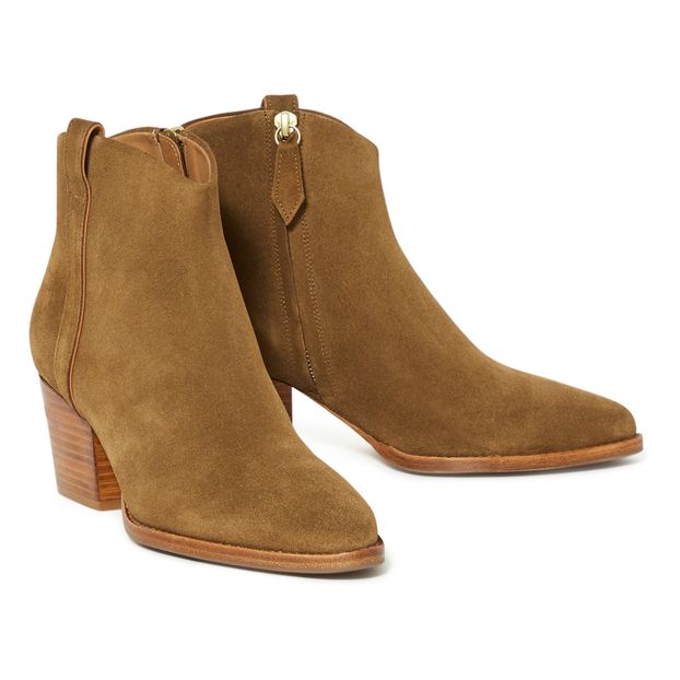 Botines de piel y terciopelo n° 704-product